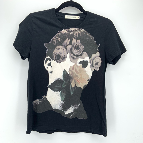 Jun Takahashi Undercover Ian Curtis Flower Graphic T-Shirt Size S Punk Japan Alt - Picture 1 of 5